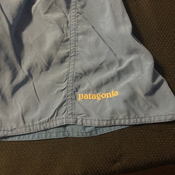 Patagonia Swim Trunks Board Shorts 33 Blue Inseam 10” Unlined. Preowned. - Picture 4 of 5